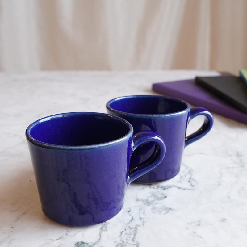 [MUG 2 PIECES SET] INDIGO | MORI TOKI | OTANI WARE