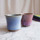 [COFFEE CUP & SAUCER 2 PIECES SET] CINNABAR & BLUE GLAZE | YOSHIMI GAMA | OTANI WARE