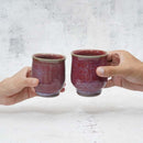 OTANI-WARE COUPLE'S JAPANESE TEA CUP SET - CINNABAR | YOSHIMI GAMA