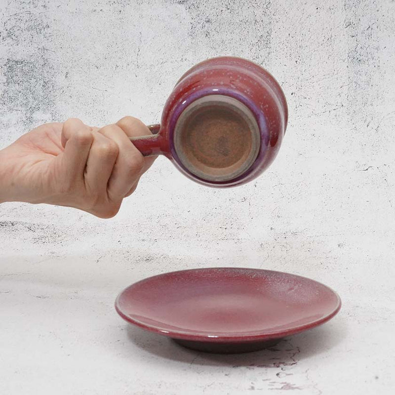 [ถ้วยกาแฟ & จานรอง] Cinnabar | Yoshimi Gama | โอตานี