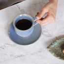 [COFFEE CUP & SAUCER] BLUE GLAZE | YOSHIMI GAMA | OTANI WARE