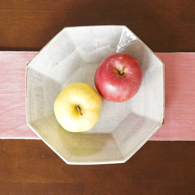 [그릇] 8 각형 가루 유리 | 요시미 가마 | 오타니 도자기