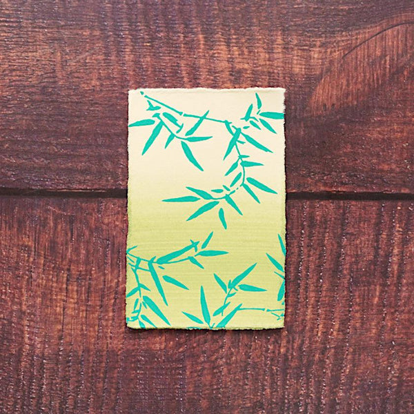 [엽서] 대나무 잔디 녹색 (1 피스) | 카라겐 | 카라 카미