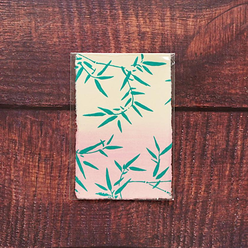 [엽서] 대나무 잔디 핑크 (3pieces) | 카라겐 | 카라 카미
