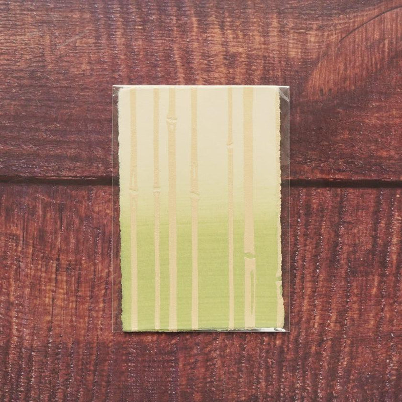[明信片]竹綠色（3件）| karagen | karakami.