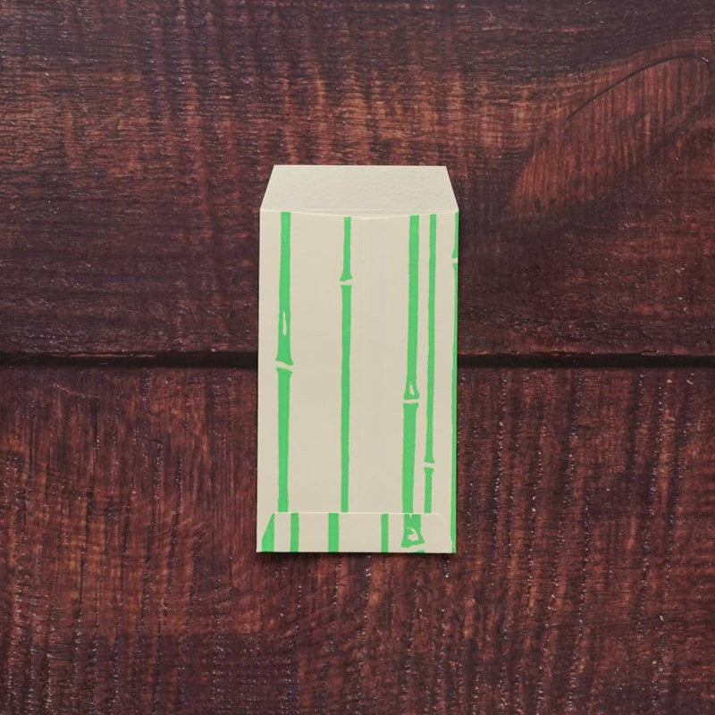 [เครื่องเขียน] ถุงเล็กกระทัดรัดไม้ไผ่สีเขียว (2 ชิ้น) | Karagen | Karakami