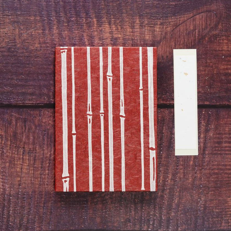 [STATIONERY] RED STAMP BOOK BAMBOO RED | KARAGEN | KARAKAMI