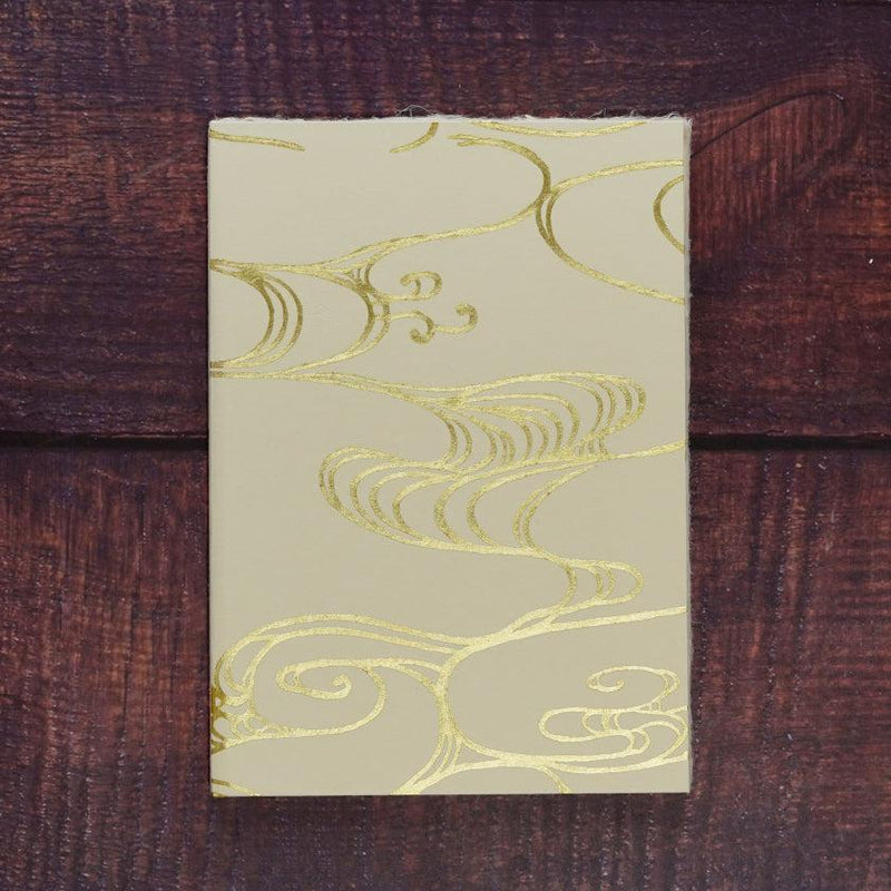 [สเตชันเนอรี] หนังสือแสตมป์สีแดง (โน๊ตบุ๊คที่มีผลผูกพันของญี่ปุ่น) ปั๊มใบทองคำบริสุทธิ์ | Karagen | Karakami