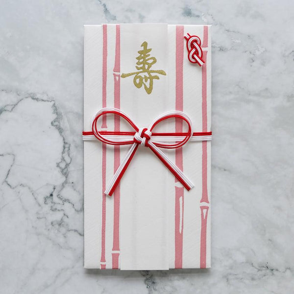 [편지지] 선물 가방 대나무 핑크 | 카라겐 | 카라 카미