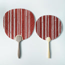 [HAND FAN] UCHIWA BAMBOO RED (L) | KARAGEN | KARAKAMI