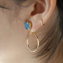 [EARRINGS] BLUE BOUQUET | IMARI-ARITA WARES | 6.KILN