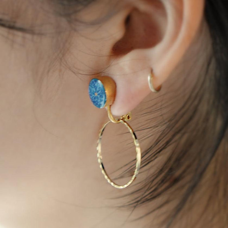 [耳環]藍色花| 6.Kiln | Imari-Arita商品