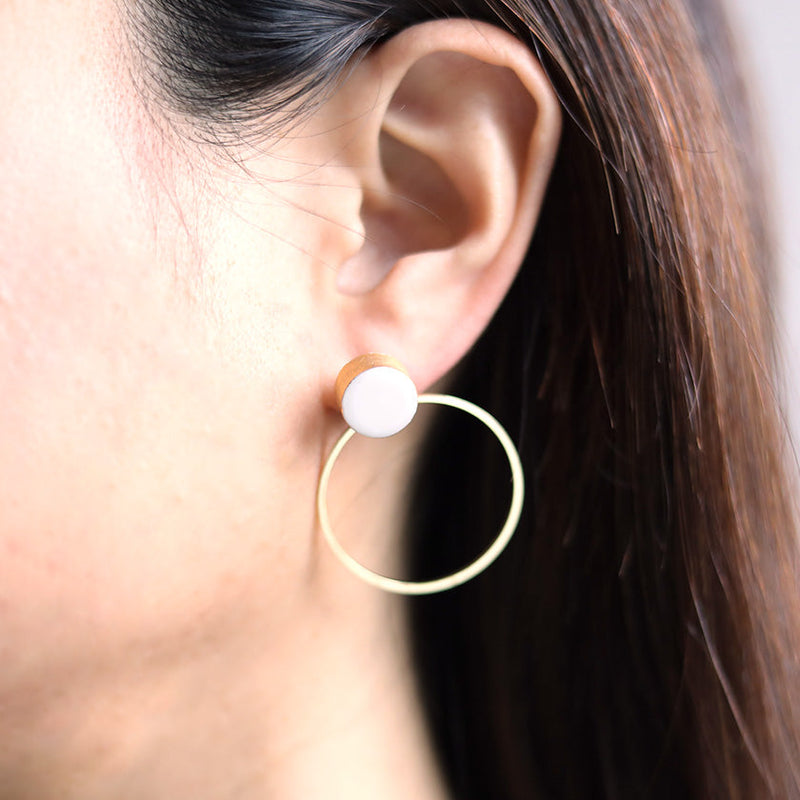 [피어싱 된 귀걸이] 흰 도자기 금 | Imari-Arita Wares | 6. 킬린