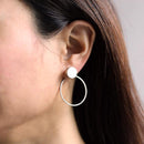 [PIERCED EARRINGS] WHITE PORCELAIN SILVER | IMARI-ARITA WARES | 6.KILN