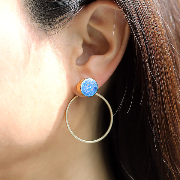 [刺耳的耳環]藍色花束| Imari-Arita商品| 6.KILN
