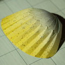 [ORIGAMI] PAPER SEASHELL BOWL SUNAGO YELLOW | YUSHIMA-ART | DECORATIVE PAPER