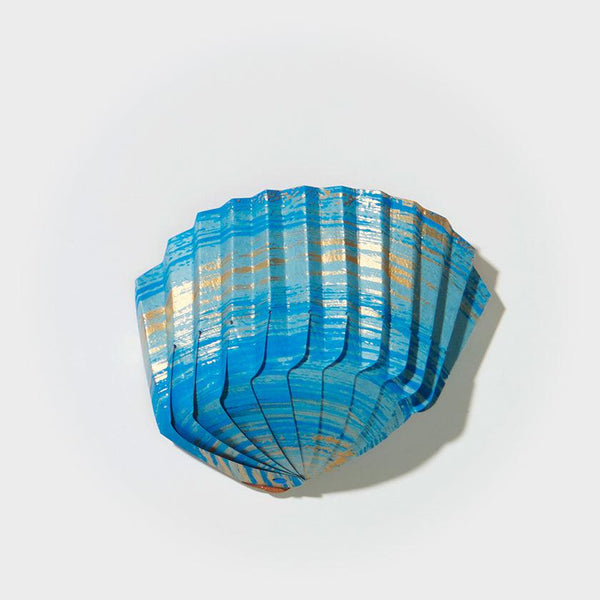 [종이 접기] 종이 조개 그릇 브러시 블루 | 유시마 - 아트 | 장식 종이