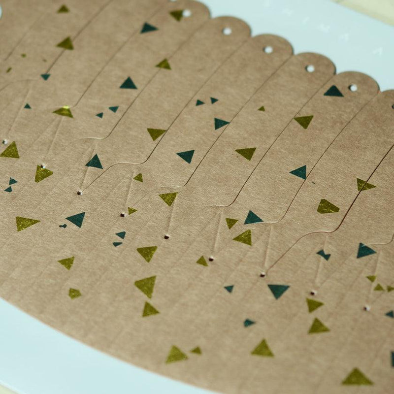 [พับกระดาษ] กระดาษชามเปลือกหอยรูปสามเหลี่ยมฟอยล์สีน้ำตาล Yushima-Art | กระดาษตกแต่ง