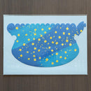 [ORIGAMI] PAPER SEASHELL BOWL BRUSH AND SQUARE BLUE | YUSHIMA-ART | DECORATIVE PAPER