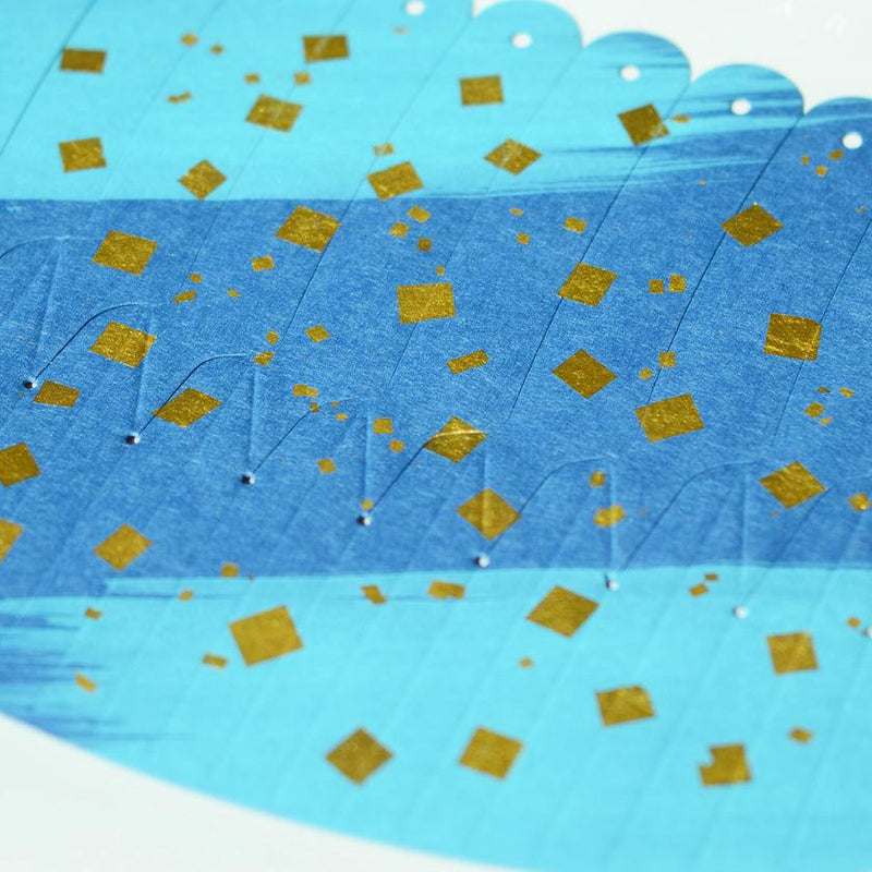 [Origami] แปรงชามเปลือกหอยเปลือกหอยและสแควร์สีฟ้า | Yushima-Art | กระดาษตกแต่ง