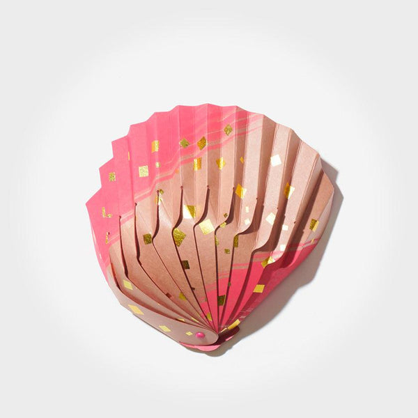 [พับกระดาษ] แปรงชามเปลือกหอยและสแควร์สีแดง Yushima-Art | กระดาษตกแต่ง