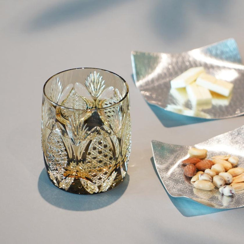 [搖滾玻璃]威士忌玻璃Kasaneirome Juhyo（冰樹）| kagami水晶| edo cut glass