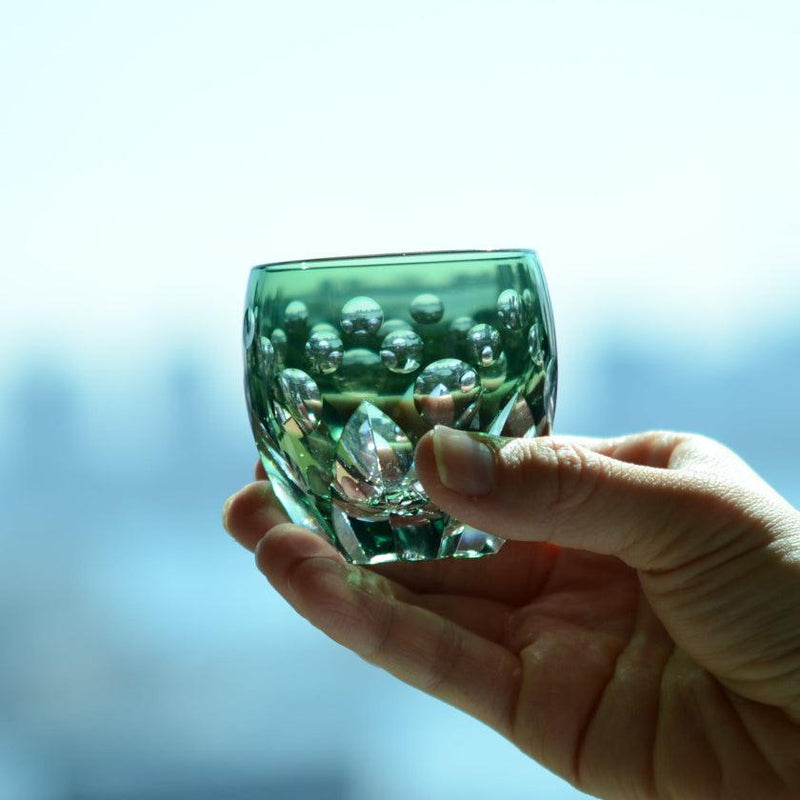 [Sake Cup] Sake Cup Daffodil โดย Satoshi Nabetani Master of Crafts ดั้งเดิม | Kagami Crystal | edo ตัดแก้ว