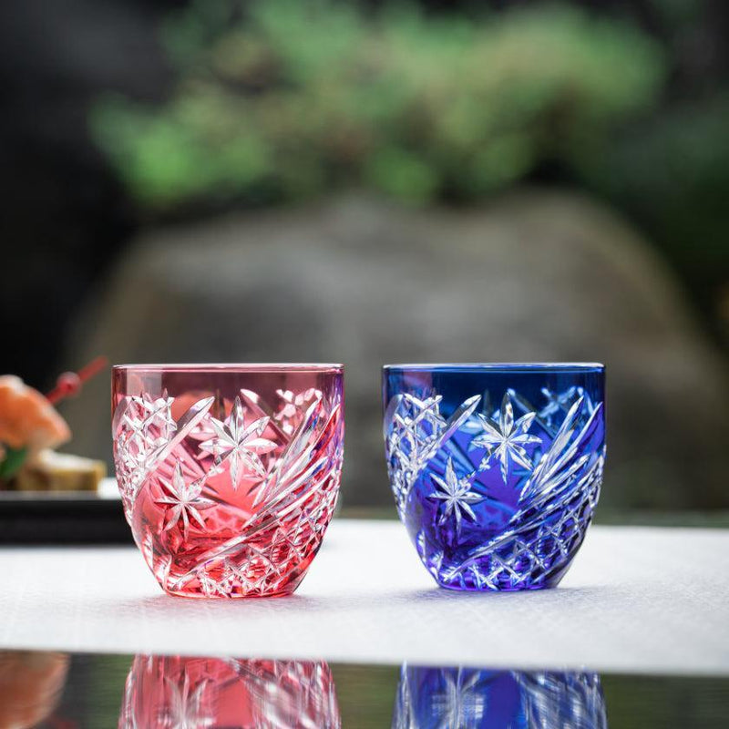 [สาเกถ้วย] คู่ของถ้วยสาเก Seibo (STARY SKY) | Kagami Crystal | edo ตัดแก้ว