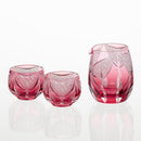 [SAKE BOTTLE] SAKE SET KAGURA BY TATSUYA NEMOTO MASTER OF TRADITIONAL CRAFTS | EDO KIRIKO | KAGAMI CRYSTAL