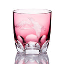 [岩石玻璃]威士忌玻璃起重機和富士紅| Gravure雕塑|卡加米水晶