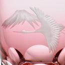 [岩石玻璃]威士忌玻璃起重機和富士紅| Gravure雕塑|卡加米水晶