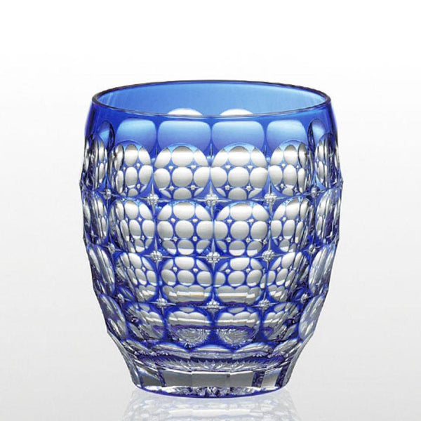 [Rocks Glass] Satoshi Nabetani의 전통 공예 마스터의 위스키 유리 수국 | 카가미 크리스탈 | 에도 컷 유리