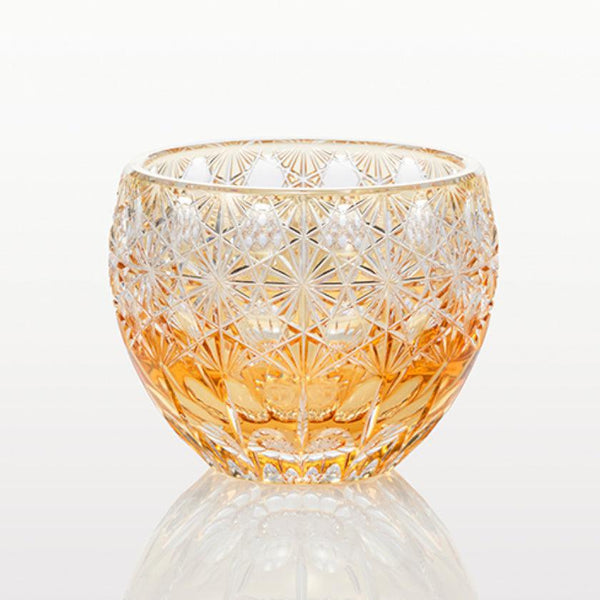 [清酒杯] Junichi Nabetani傳統手工藝大師的福卡（Dazzline Wind）|江戶切割玻璃|卡加米水晶