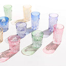 [Glass] Tumbler Drape & Tetragonal Basket Sweave (สีแดง) | Edo Kiriko | คากามิคริสตัล