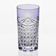 [Glass] Tumbler Drape & Tetragonal Basket Sweave (สีม่วง) | Edo Kiriko | คากามิคริสตัล