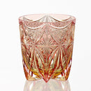 [ROCK GLASS] WHISKEY GLASS KASANEIROME KIRARA BY TATSUYA NEMOTO MASTER OF TRADITIONAL CRAFTS | EDO KIRIKO | KAGAMI CRYSTAL