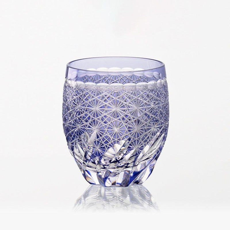 [ROCK GLASS] WHISKEY GLASS FUUGA BY HIDEAKI SHINOZAKI MASTER OF TRADITIONAL CRAFTS | EDO KIRIKO | KAGAMI CRYSTAL