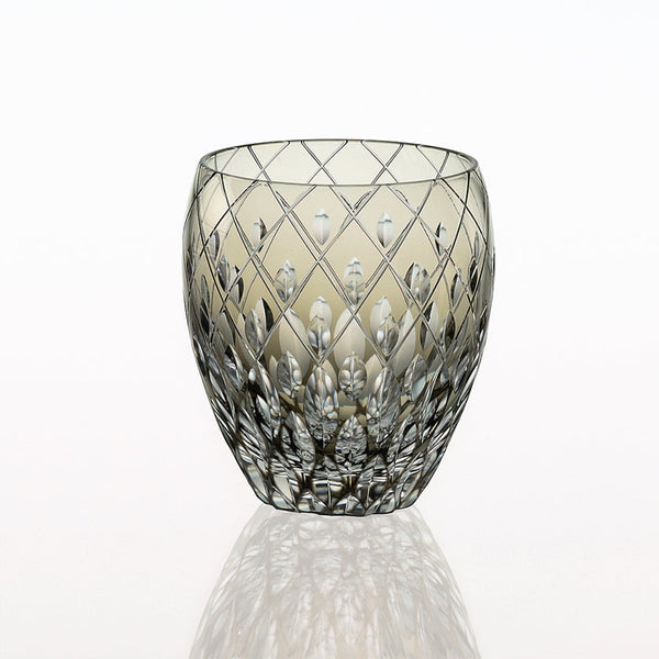 [ROCKS GLASS] WHISKEY GLASS BY HIDEAKI SHINOZAKI, MASTER OF TRADITIONAL CRAFTS | EDO KIRIKO | KAGAMI CRYSTAL