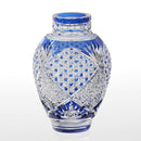 [VASE] HEMP LEAVES & OCTAGONAL BASKET WEAVE | EDO KIRIKO | KAGAMI CRYSTAL