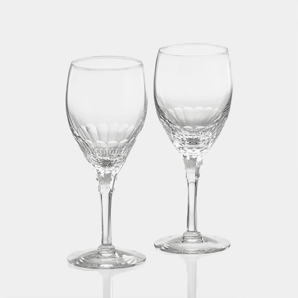 [GLASS] PAIR OF WINE GLASSES 'ECRIN' | CRYSTAL GLASS | KAGAMI CRYSTAL