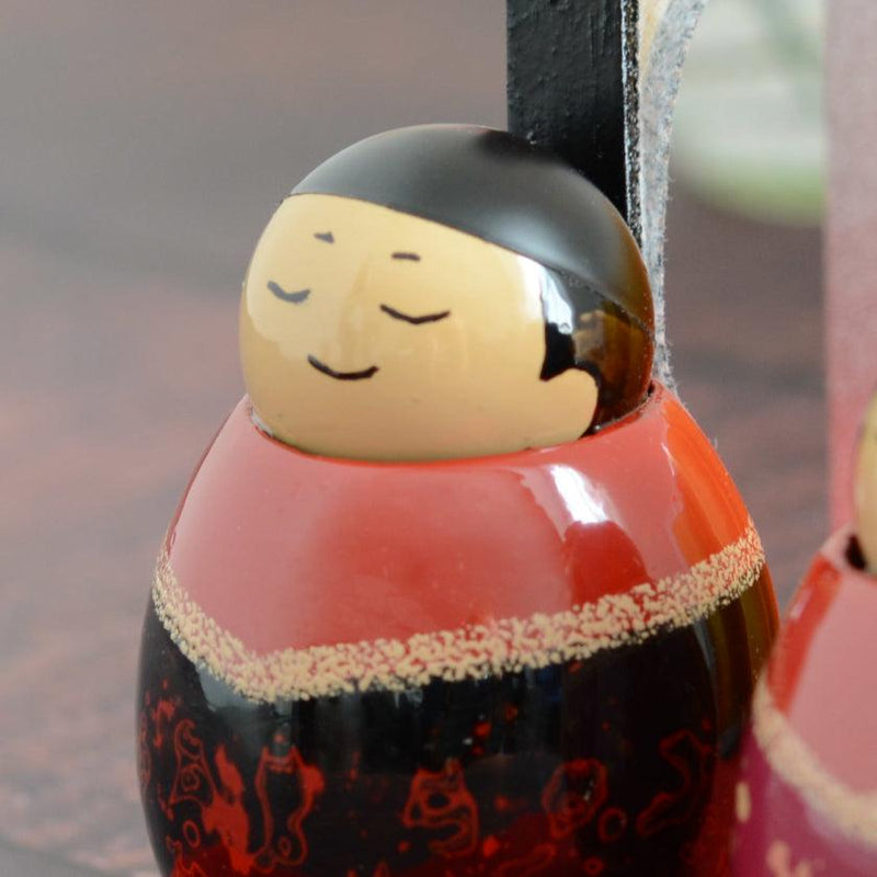 [娃娃]迷你hina裝飾（黑色，紅色）| Yasuharu Masukawa | Tsugaru Nuri
