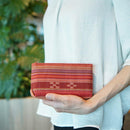 [小袋] kokkara（紅色）| Yaeyama Minsah（紡織品）| Azamiya