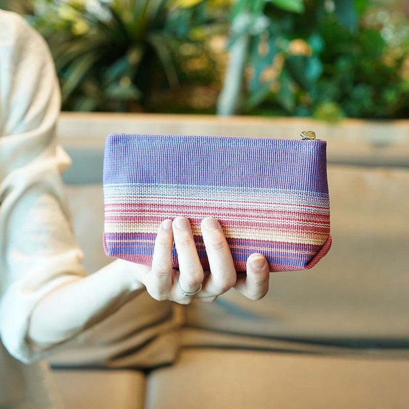 [pouch] taiyo-aya（紫色）| Azamiya | Yaeyama Minsaa（紡織品）