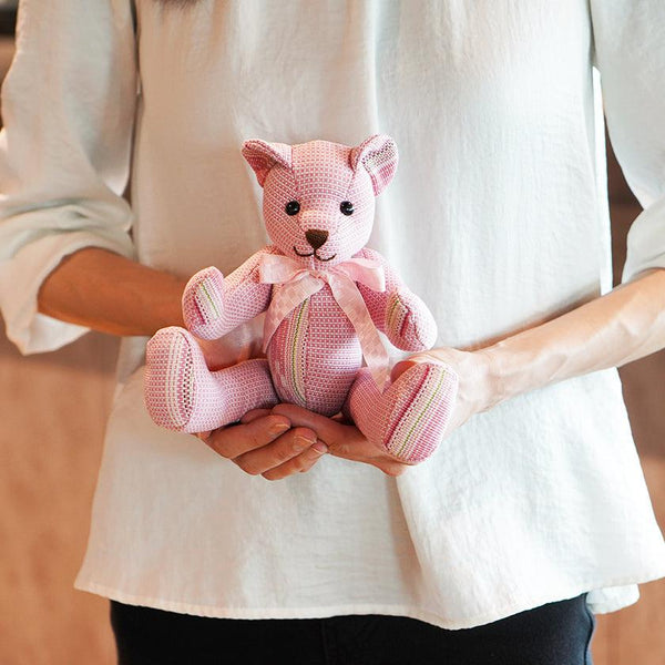 [ตุ๊กตาหมี] โนบิทตัน (สีชมพู) | Azamiya | Yaeyama Minsaa (สิ่งทอ)
