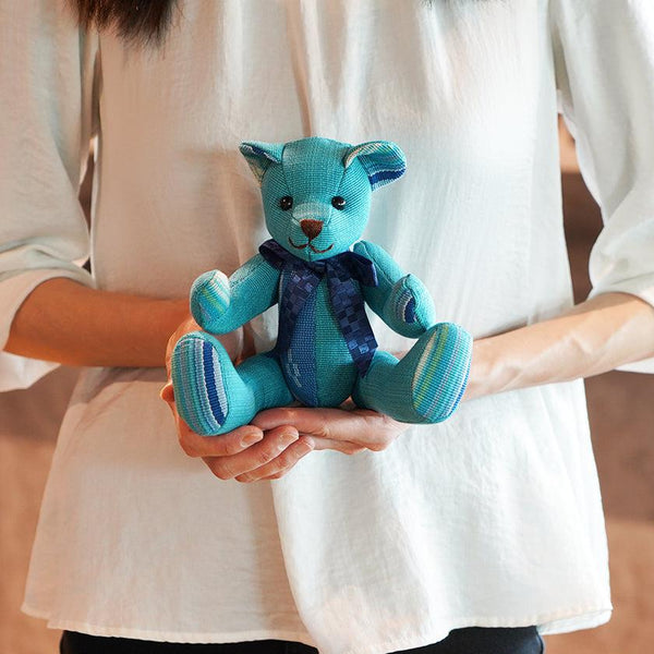 [ตุ๊กตาหมี] Nilai-Kanai (สีน้ำเงิน) | Azamiya | Yaeyama Minsaa (สิ่งทอ)