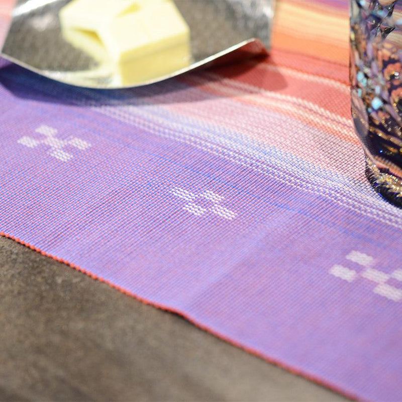 [桌墊] Taiyo-aya（紫色）| Azamiya | Yaeyama Minsaa（紡織品）
