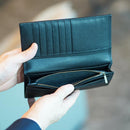 [WALLET] LONG WALLET YASSAMI (BLACK) | YAEYAMA MINSAH (TEXTILES) | AZAMIYA