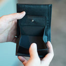 [กระเป๋าเงิน] กระเป๋าเงินที่พับได้ Yassami (สีดำ) | Yaeyama Minsah (สิ่งทอ) | อะซามิยะ