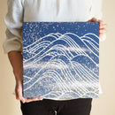 [ARTPANEL] SUMMER OH-NAMI (BIG WAVE) INDIGO L | GOLD AND SILVER DECORATIVE WORK| IPPINSHU