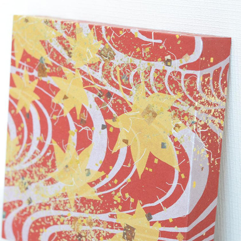 [Artpanel] 가을 타츠 타 가와 (강과 단풍 나무) 빨간색 S | Ippinshu | 금색과 은색 장식 작품